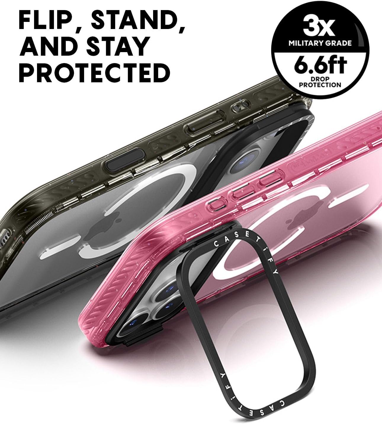 CASETiFY Impact iPhone 17 Pro Max Case [Slim/Compatible with Magsafe / 8.2 ft. 4X Military Grade Drop Protection] - Black