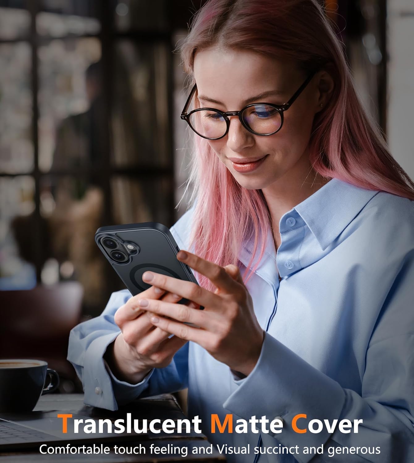 FNTCASE for iPhone 12 Phone Case: for iPhone 12 Pro Magnetic Matte Textured Military Grade Drop Protection Translucent Cell Cover - Slim Durable Shockproof Protective Bumper