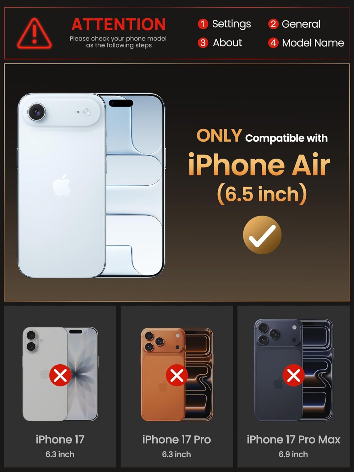 Vihibii for iPhone 17 Pro Case Wallet with Card Holder (4 Cards) [RFID Blocking] & Slide Camera Cover, Military Grade Drop Protection, Rugged Hard Back & Silicone Edge Phone Case 6.3 5G 2025, Black