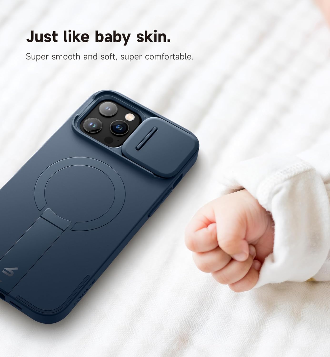 SURITCH for iPhone 12/12 Pro Case with Magnetic Camera Slide Cover and Adjustable Kickstand, Compatible with MagSafe, Shockproof Bumper Case Slim Protective Cover for iPhone 12/12 Pro 6.1 Inch, Black