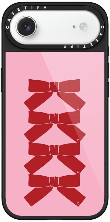 CASETiFY Glaze iPhone 17 Pro Max Case [Glossy Finish/Compatible with Magsafe / 4.9 ft. 1X Military Grade Drop Protection] - Bow Cats - Black