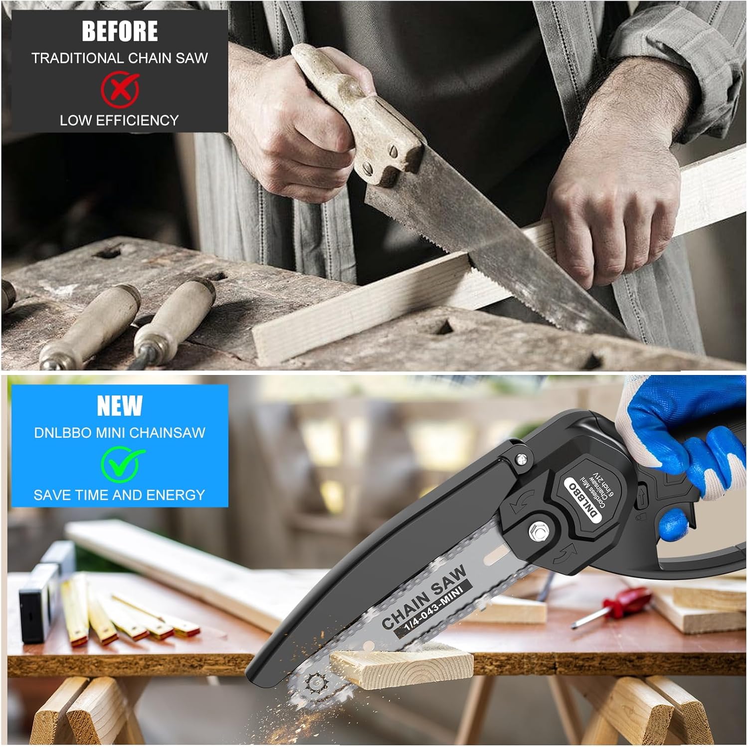 ‌2-in-1 Cordless Pole Saw & 6