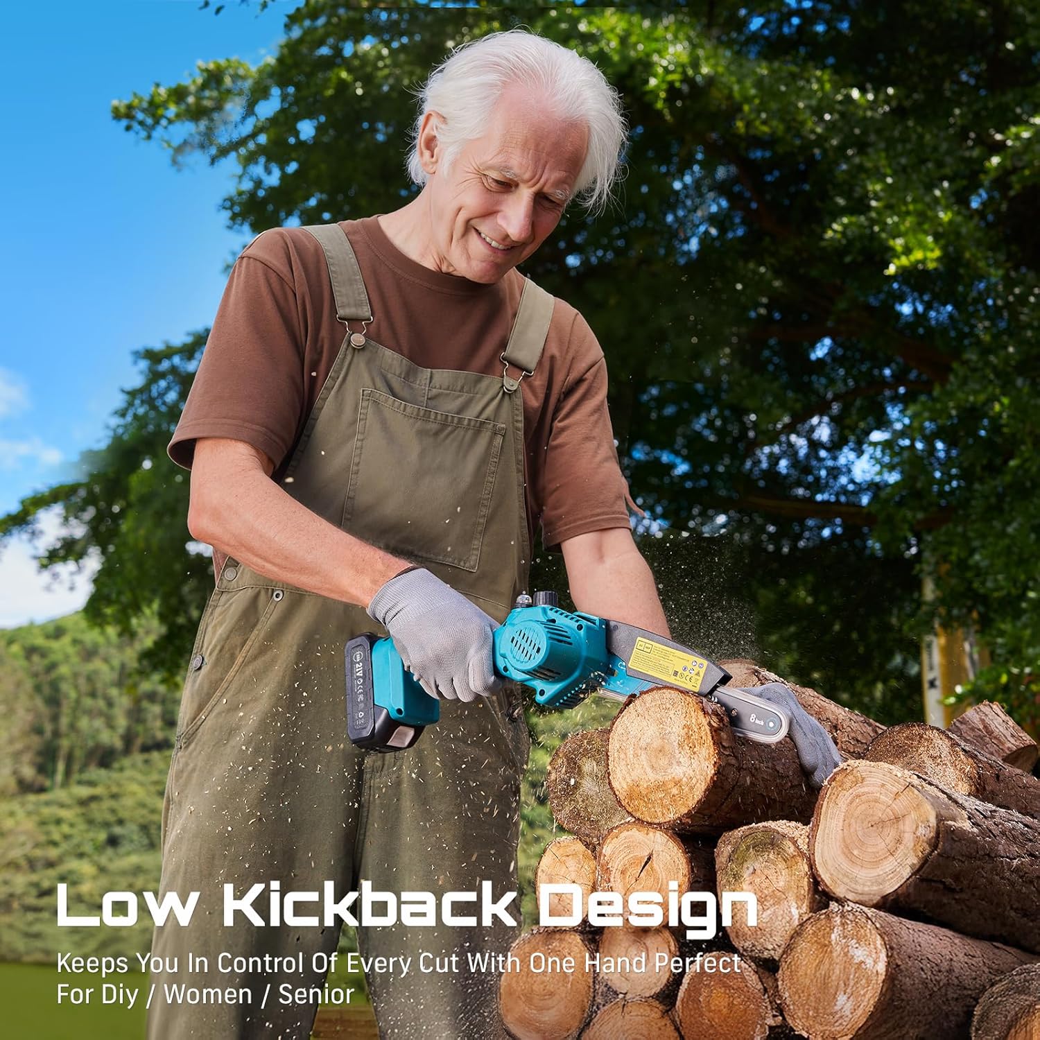 SEESII PS600: 2-in-1 Pole Saw & Mini Chainsaw – Cordless, 6