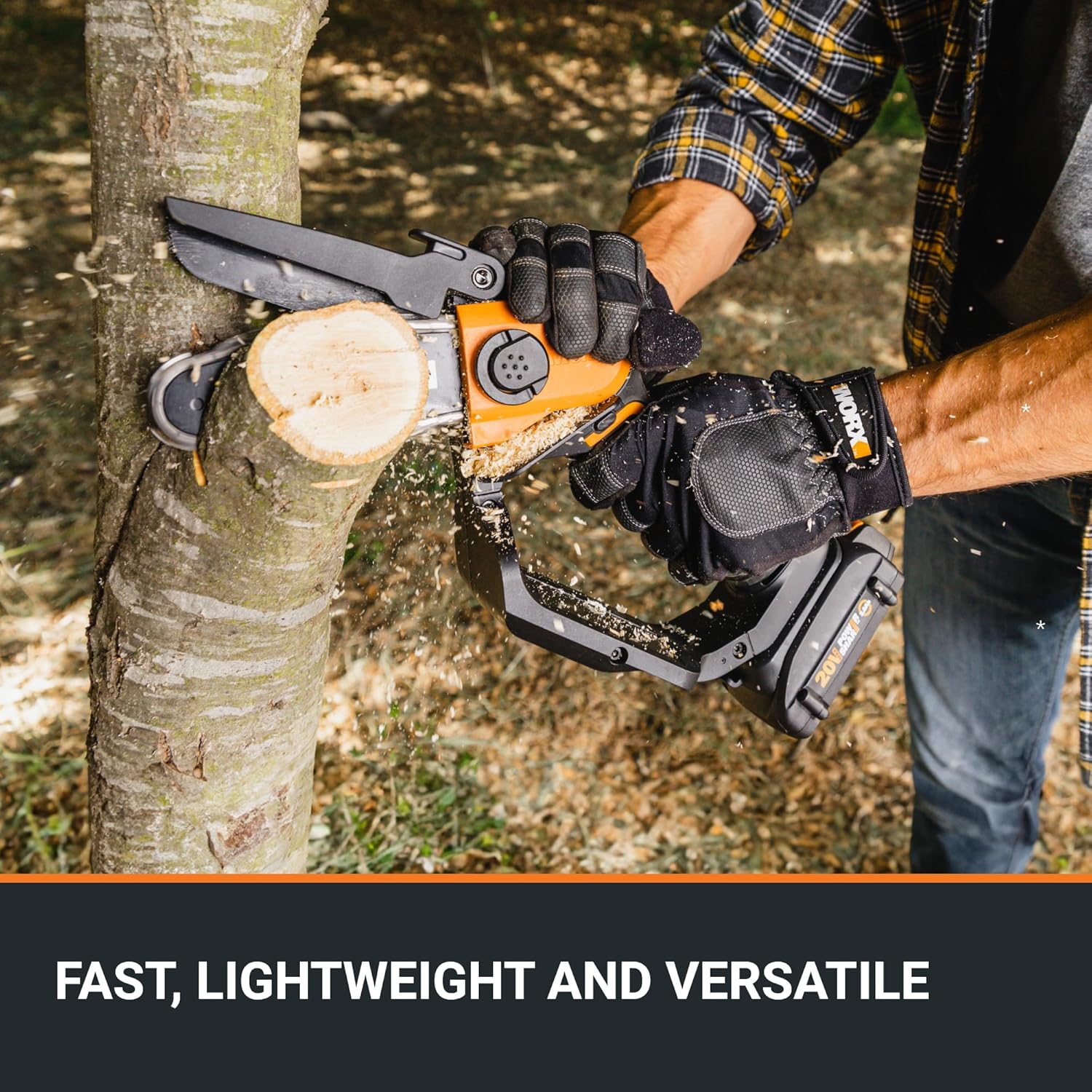 Vox 20V WG324: A 3.9-pound compact chainsaw with a cutting speed of 22 feet per second.
