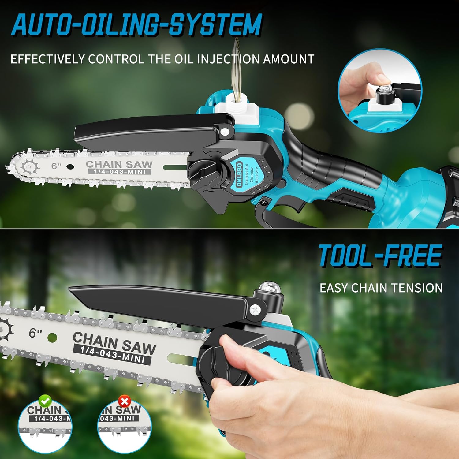 ‌2-in-1 Cordless Pole Saw & 6