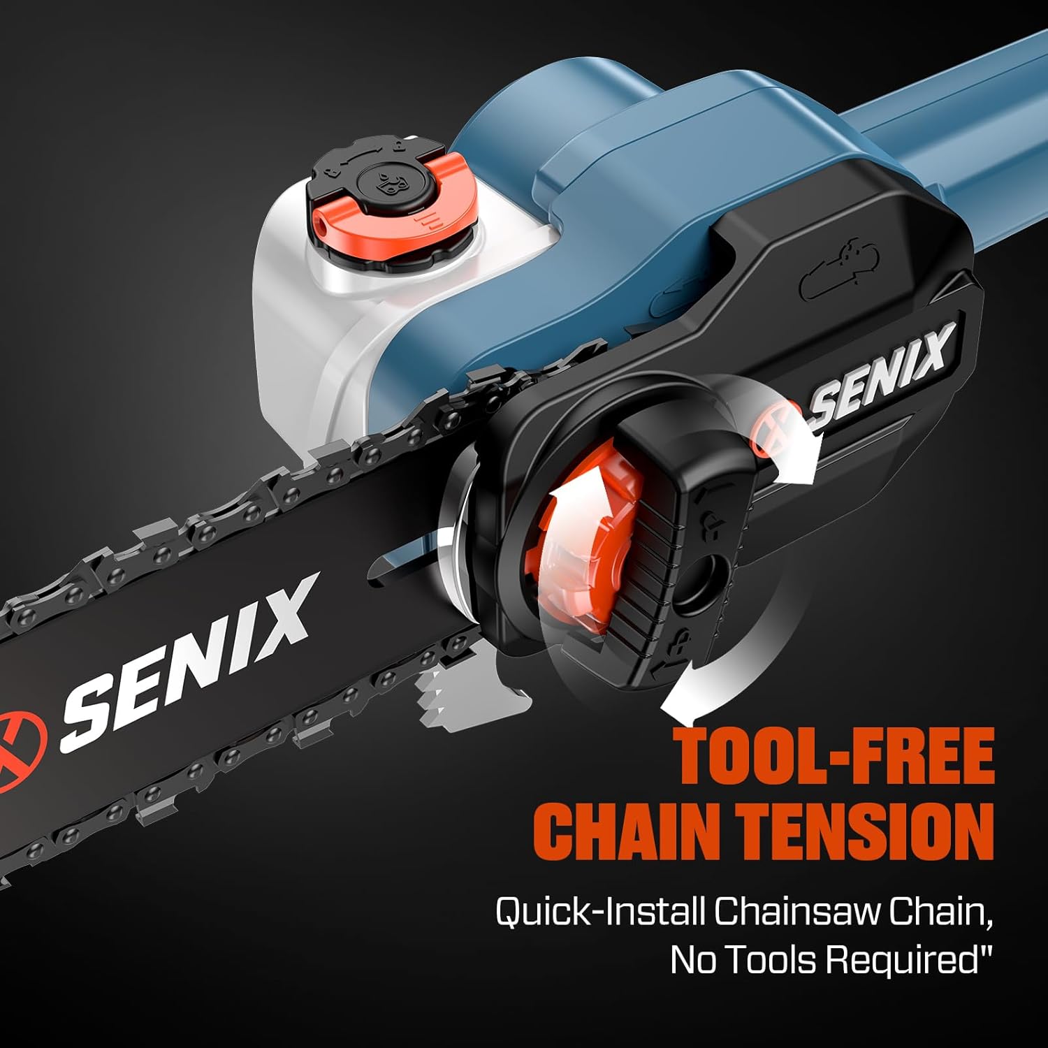 SENIX 10 X6 60V Pole Saw – 14ft Reach, Carbon Fiber, 65.5ft/s | Pruning & Trimming (CSPX6-M)
