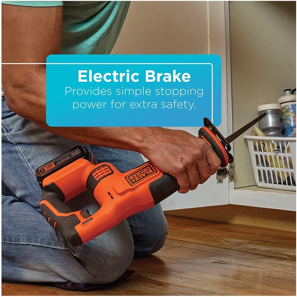 BLACK+DECKER 20V MAX* Cordless Reciprocating Saw Kit (BDCR20C)