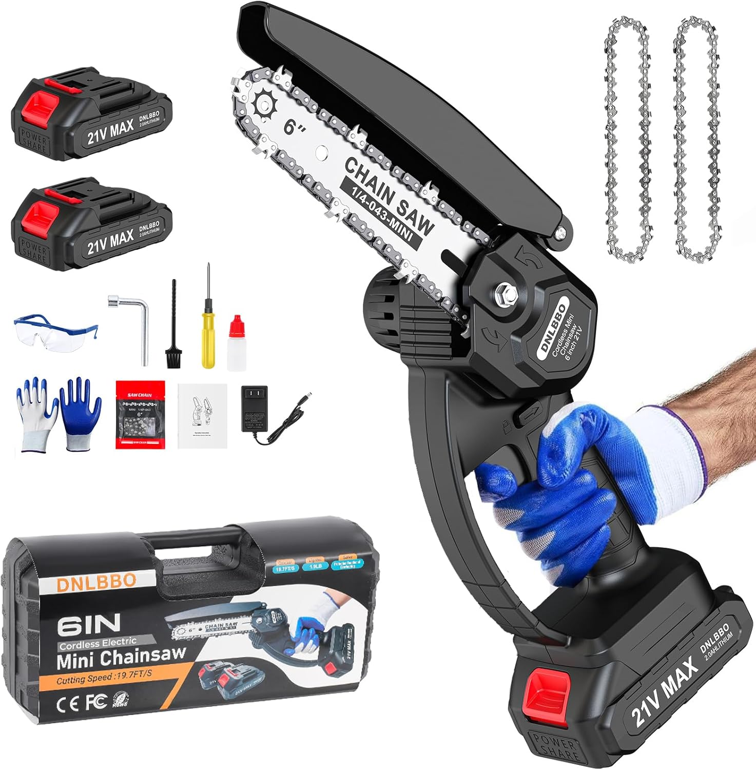 ‌2-in-1 Cordless Pole Saw & 6