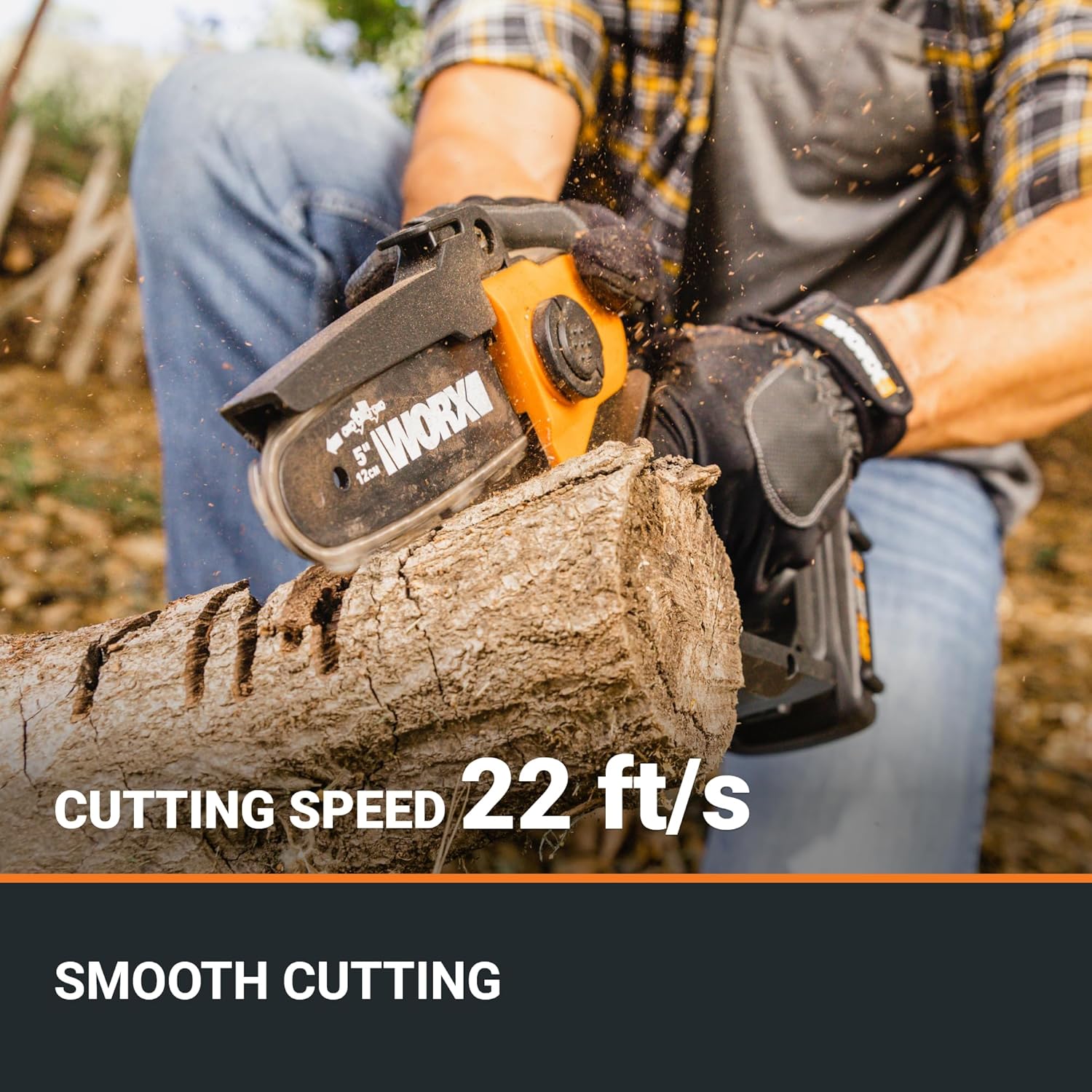 Vox 20V WG324: A 3.9-pound compact chainsaw with a cutting speed of 22 feet per second.