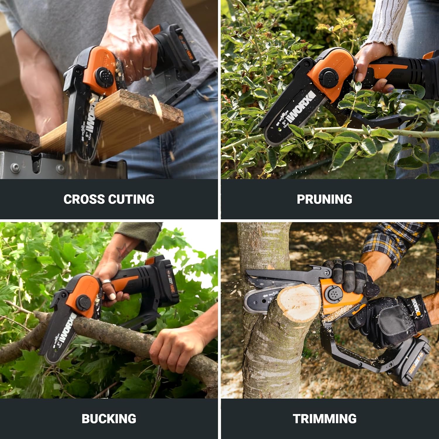Vox 20V WG324: A 3.9-pound compact chainsaw with a cutting speed of 22 feet per second.