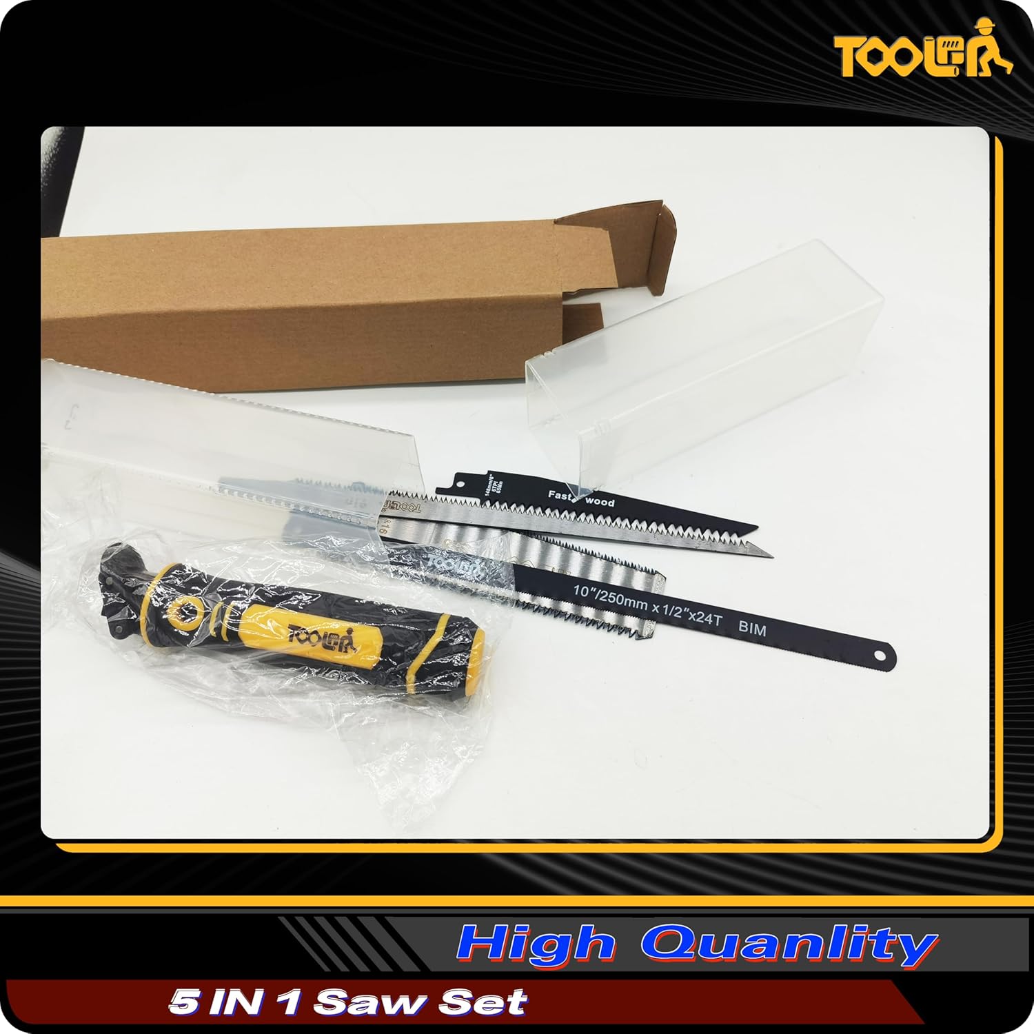 TOOLAN 8-in-1 Hand Saw: Drywall Cutter, Hacksaw, Jab Saw – Cuts Wood/Metal/Plastic/Plywood | Quick-Change Blade