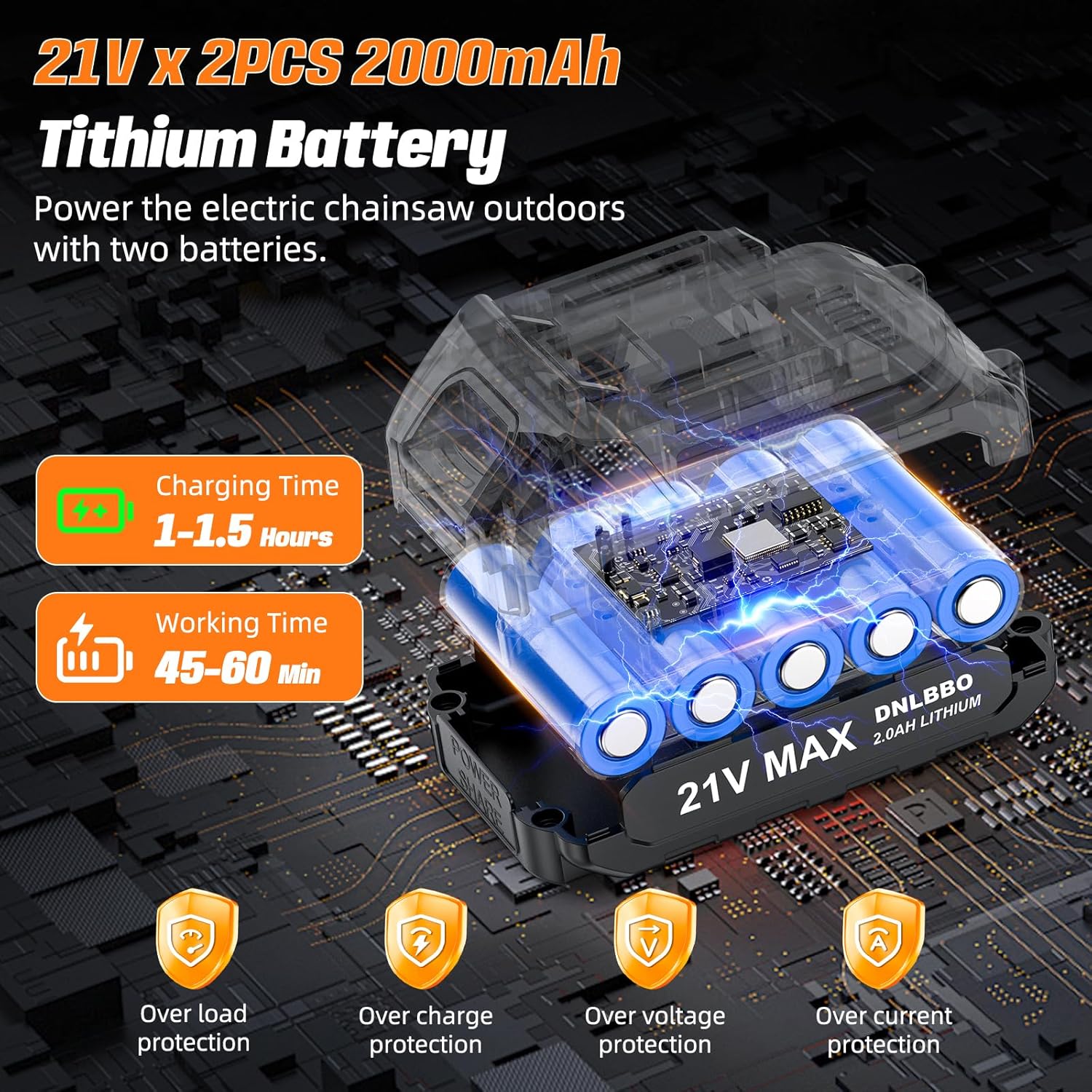 ‌2-in-1 Cordless Pole Saw & 6