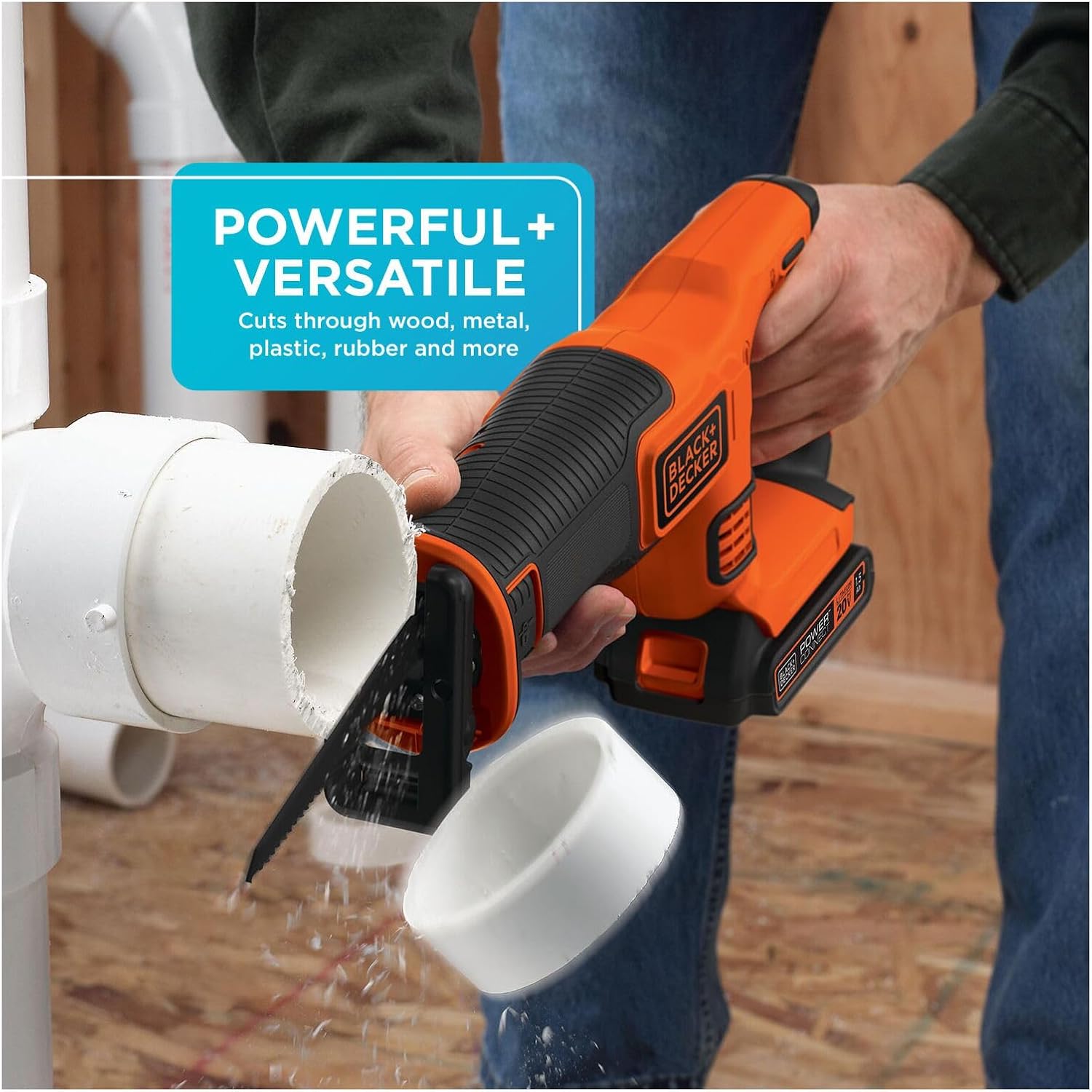 BLACK+DECKER 20V MAX* Cordless Reciprocating Saw Kit (BDCR20C)