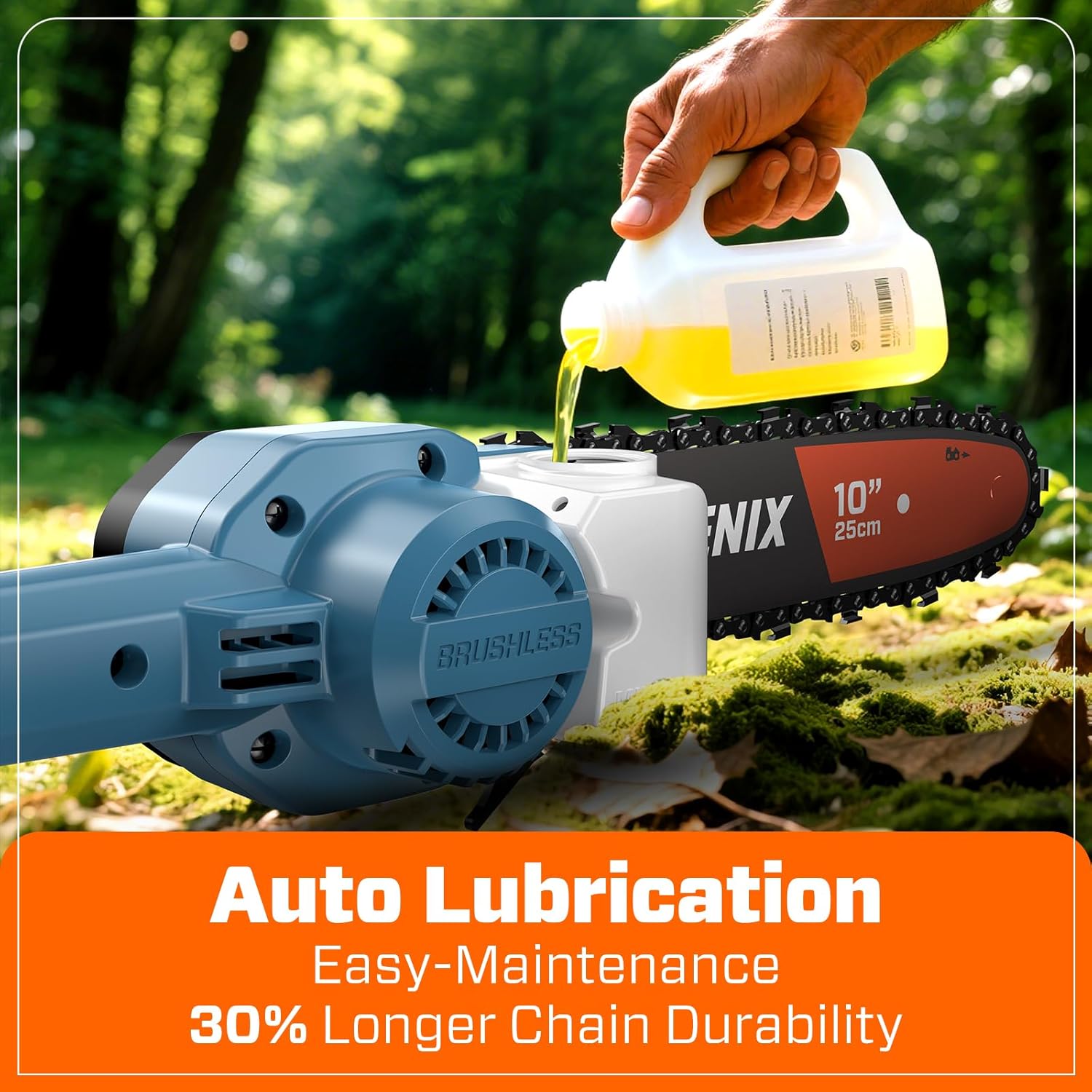 SENIX 10 X6 60V Pole Saw – 14ft Reach, Carbon Fiber, 65.5ft/s | Pruning & Trimming (CSPX6-M)