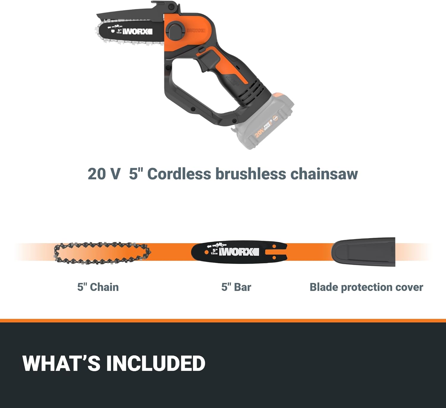 Vox 20V WG324: A 3.9-pound compact chainsaw with a cutting speed of 22 feet per second.