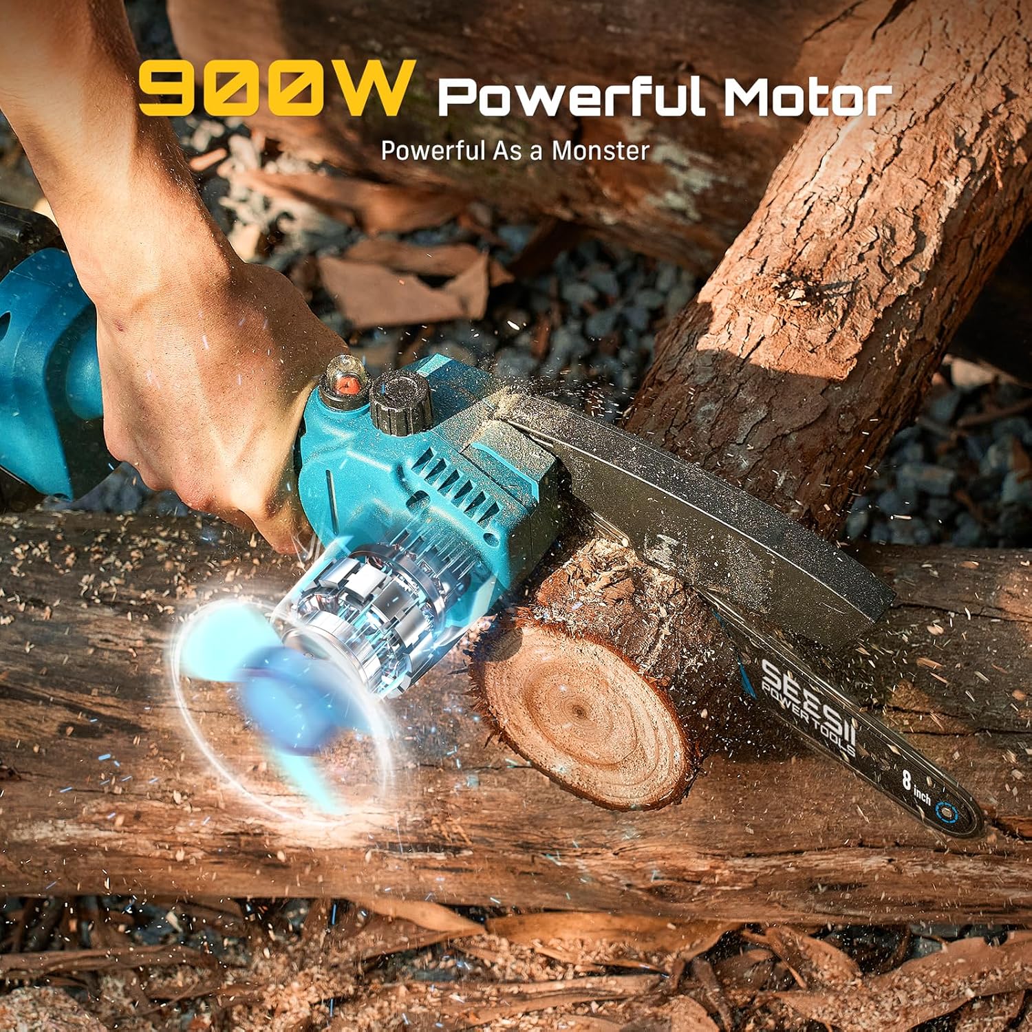 SEESII PS600: 2-in-1 Pole Saw & Mini Chainsaw – Cordless, 6