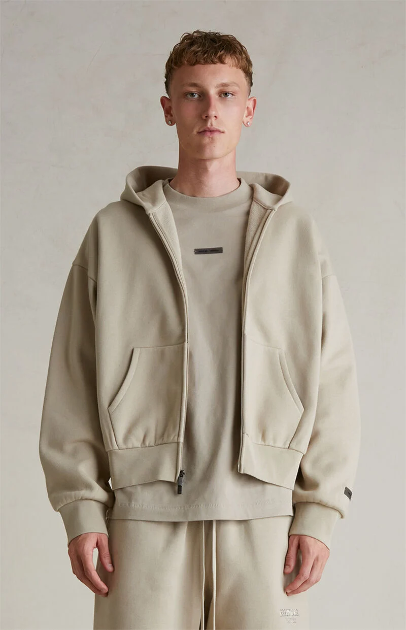 Fear of God ESSENTIALS Timber Classic Fleece Zip Up Hoodie