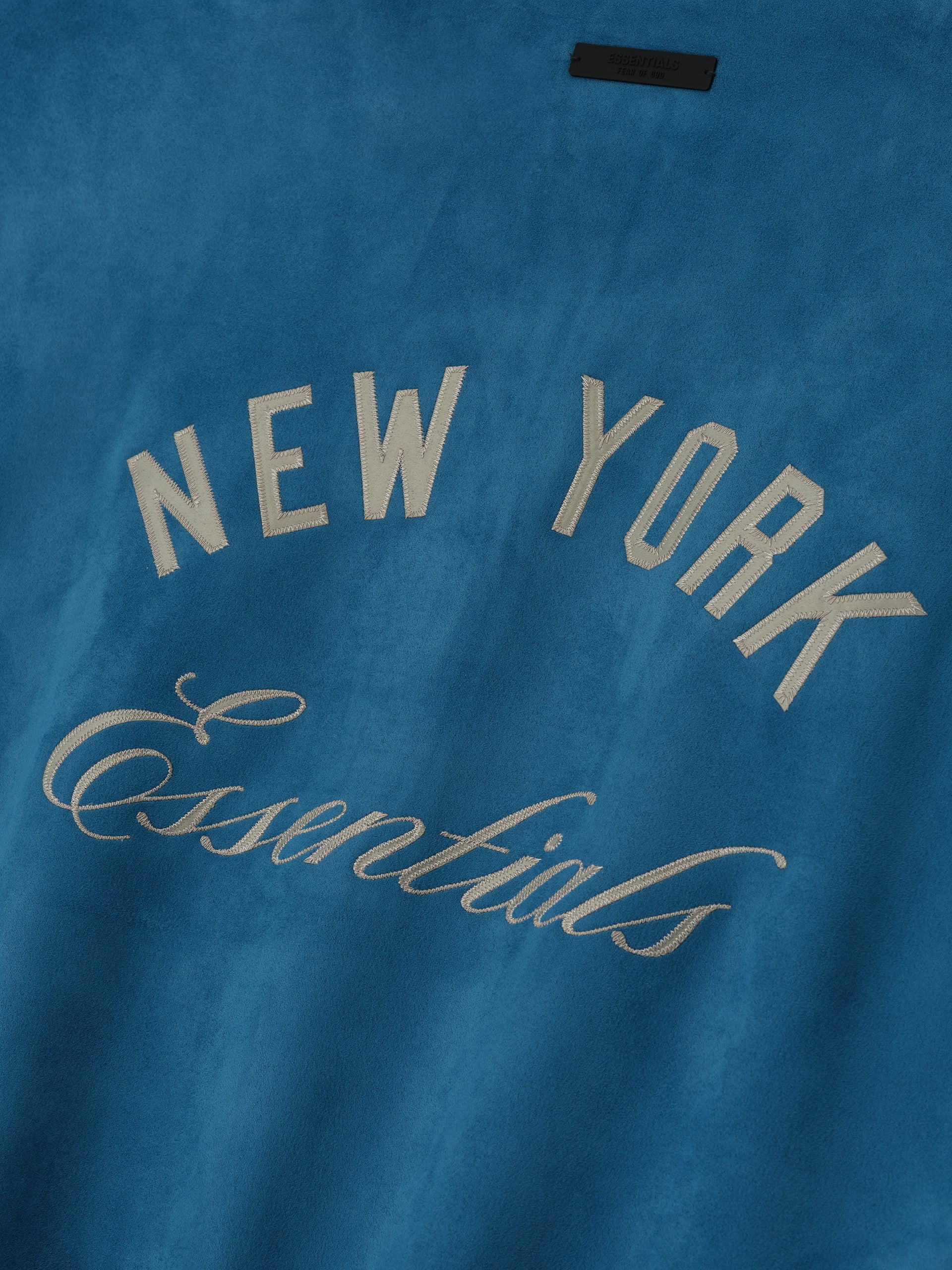 ESSENTIALS Mets Suede Fleece Modern Half Zip