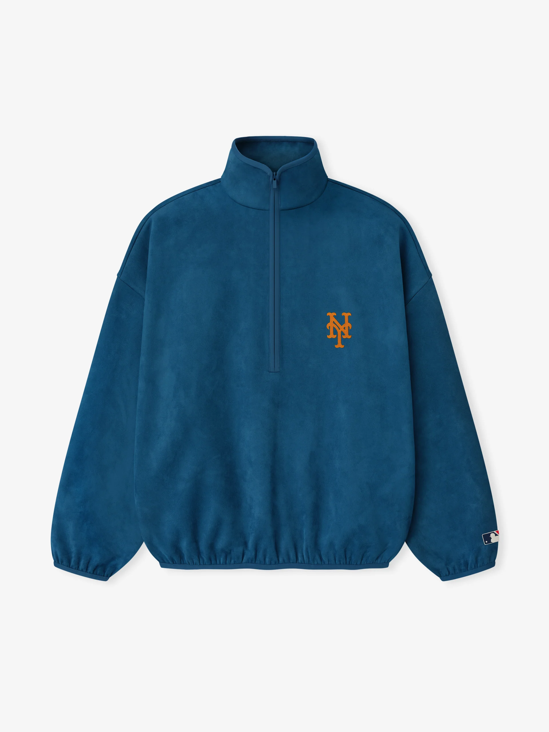 ESSENTIALS Mets Suede Fleece Modern Half Zip