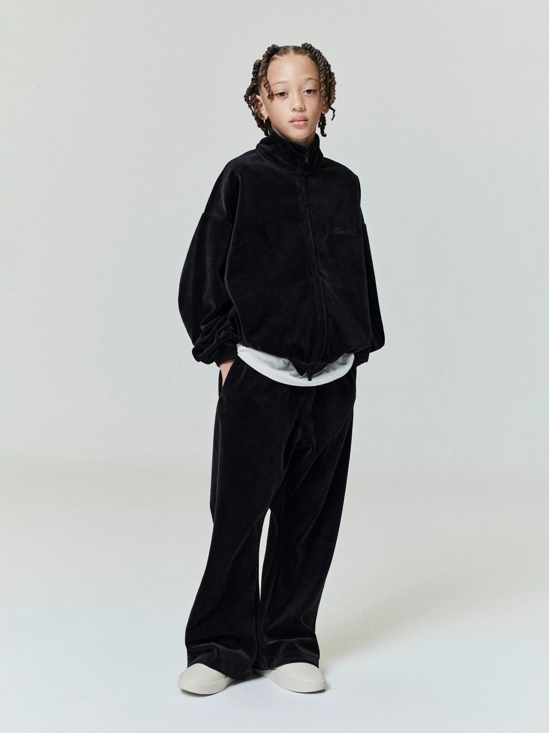 ESSENTIALS Kids Velour Flare Sweatpant