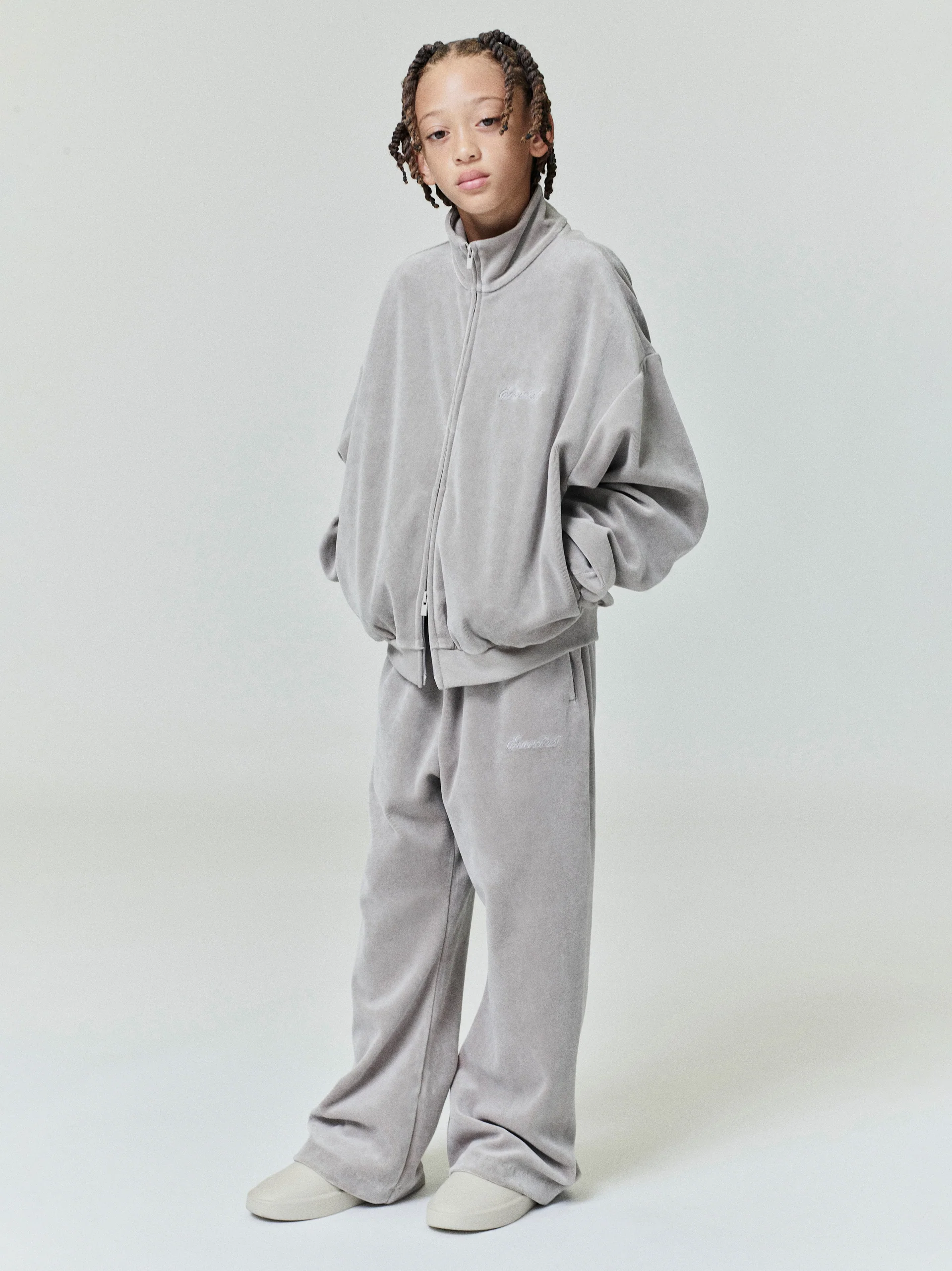 ESSENTIALS Kids Velour Flare Sweatpant