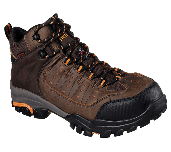 Skechers Men Work: Delleker - Lakehead Brown/Orange