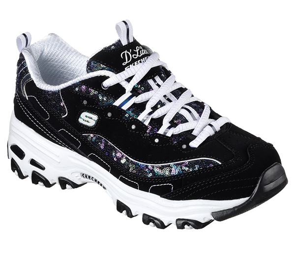 Skechers Women D'Lites - Fame Fortune Black/White