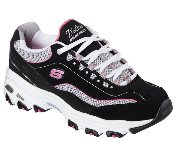 Skechers Women D'lites - Life Saver Black/Pink