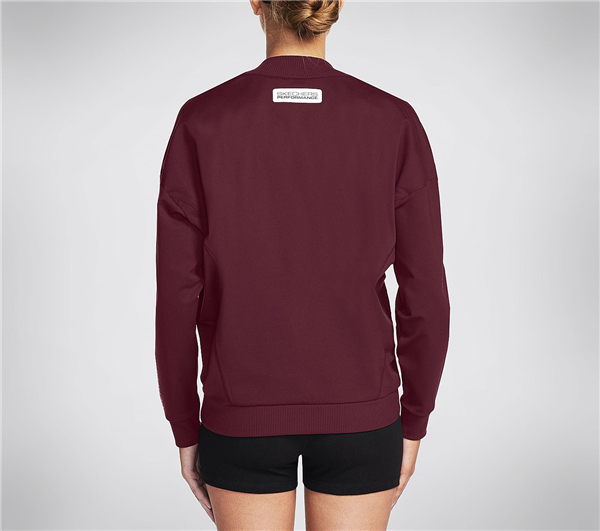 Skechers Women Canyon V-Neck Sweat Shirt Burgundy