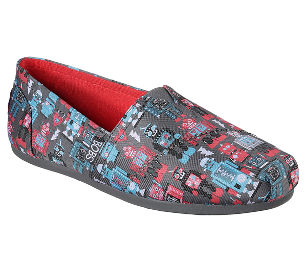 Skechers Women Bobs Plush - Robochic Charcoal/Multi
