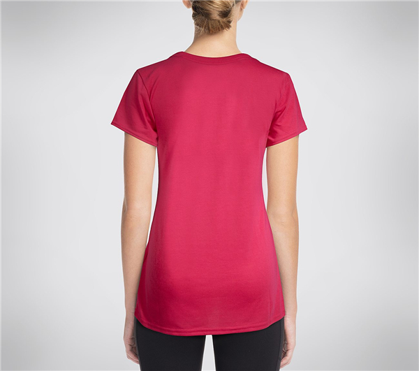 Skechers Women Inspire Graphic Tee Shirt Fuchsia