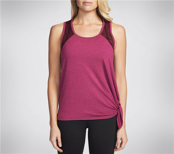 Skechers Women Castle Peak Side Tie Tank Top Pink