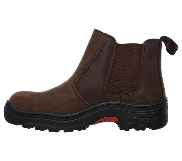 Skechers Men Work: Relaxed Fit Burgin - Glennert Comp Toe Dark Brown