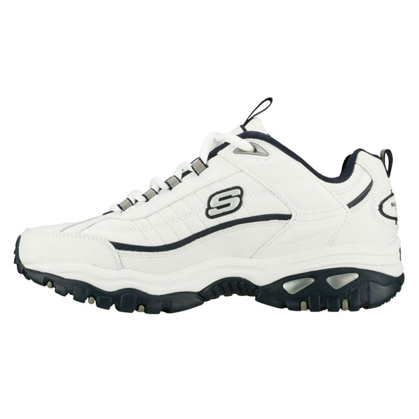 Skechers Men Wide Fit (2E) Shoes - White/Navy