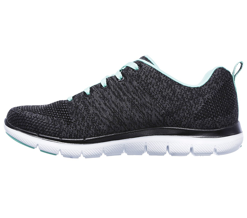 Skechers Women Flex Appeal 2.0 - High Energy Black/Aqua
