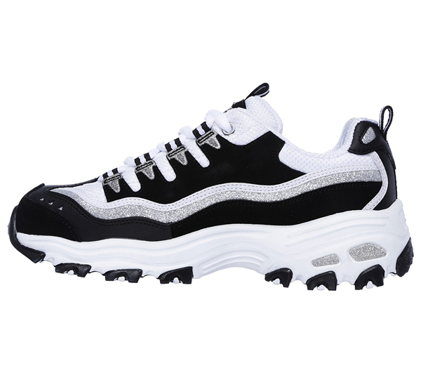 Skechers Women D'Lites - New Retro Black/White