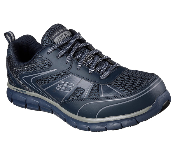 Skechers Men Work: Synergy - Fosston Alloy Toe Navy/Gray
