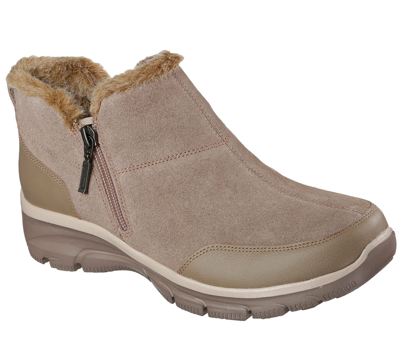 Skechers Women Relaxed Fit: Easy Going - Zip It Taupe