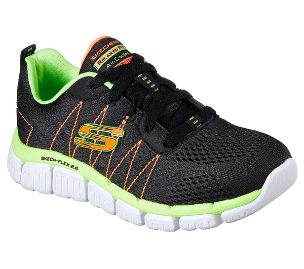 Skechers Boys Skech Flex 2.0 - Quick Pick Black/Lime