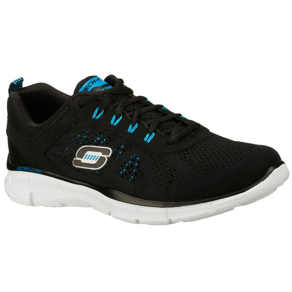Skechers Men Wide Fit (2E) Shoes - Deal Maker Black/Blue