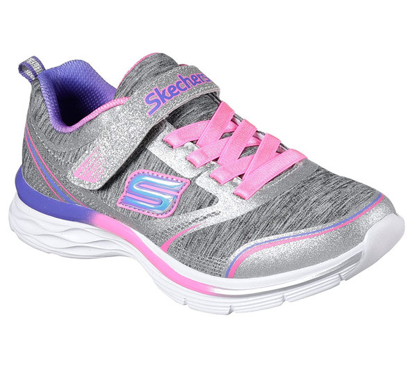Skechers Girls Dream Dash - Preppy Prance Gray/Pink