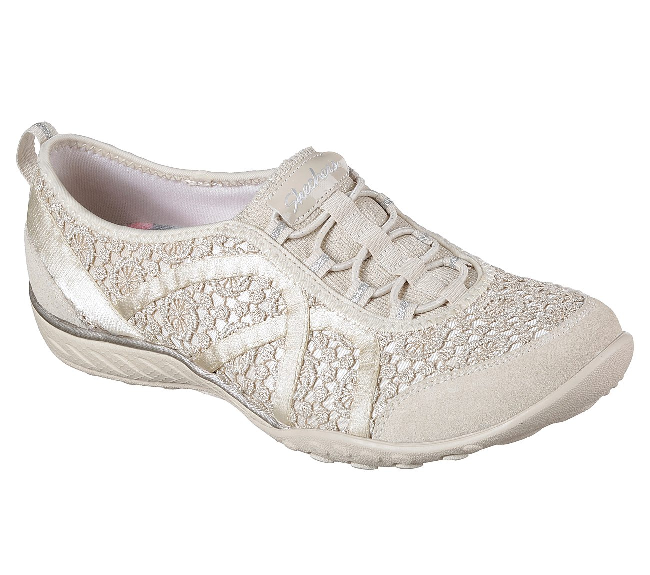 Skechers Women Relaxed Fit: Breathe Easy - Sweet Darling Natural/Silver