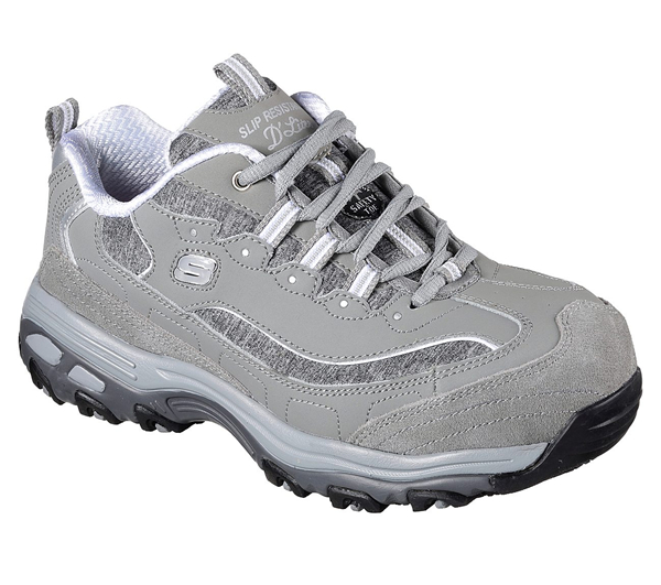 Skechers Women Work: D'Lites - Pooler Alloy Toe Gray