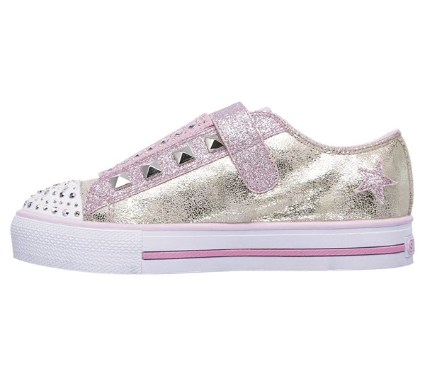 Skechers Girls Twinkle Toes: Step Up - Medal Mania Gold/Pink