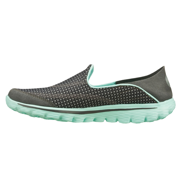 Skechers Women GOwalk 2 - Convertible Charcoal/Aqua