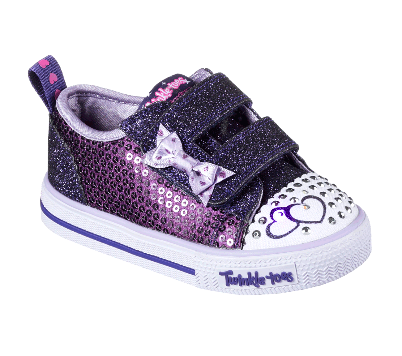 Skechers Girls Twinkle Toes: Shuffles - Itsy Bitsy Purple/Blue