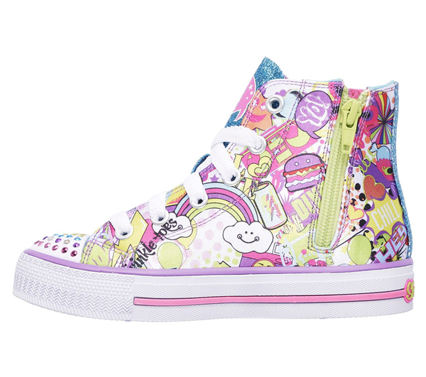 Skechers Girls Twinkle Toes: Shuffles - Trendy Talk Multi