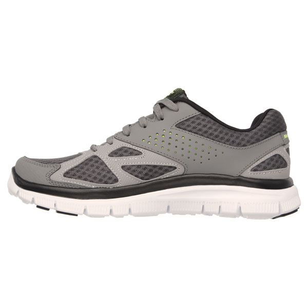 Skechers Men Wide Fit (2E) Shoes - Master Plan Charcoal