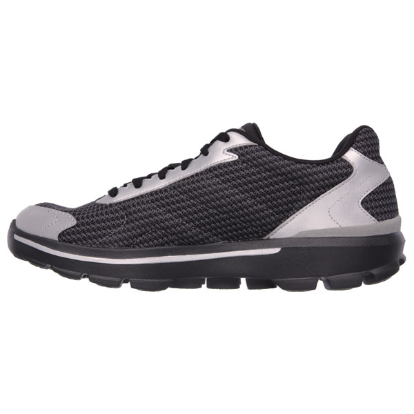 Skechers Men Extra Wide Fit (4E) Shoes - Reflective Black/Silver