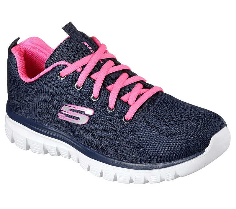 Skechers Women Graceful - Get Connected Navy/Hot Pink